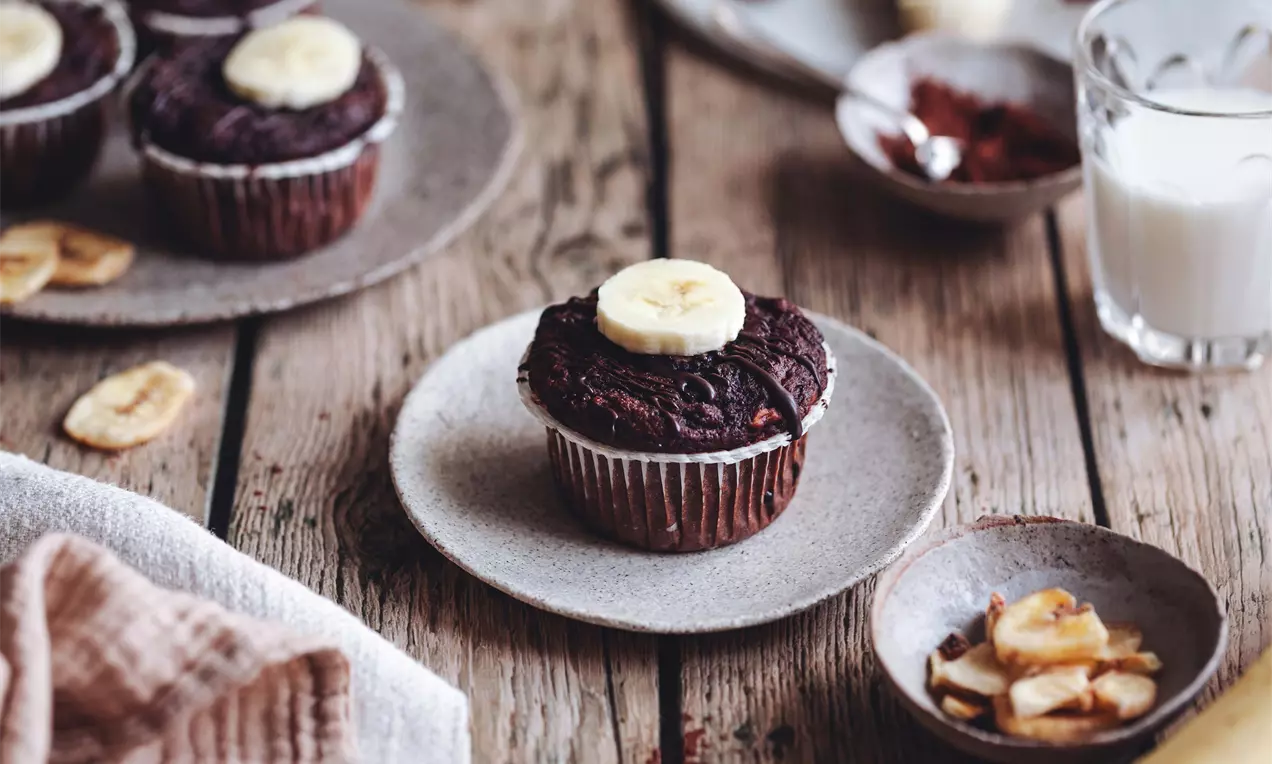 Kakaovo-banánové muffiny